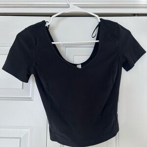 Lululemon Black Align T-Shirt Size 2 Like New